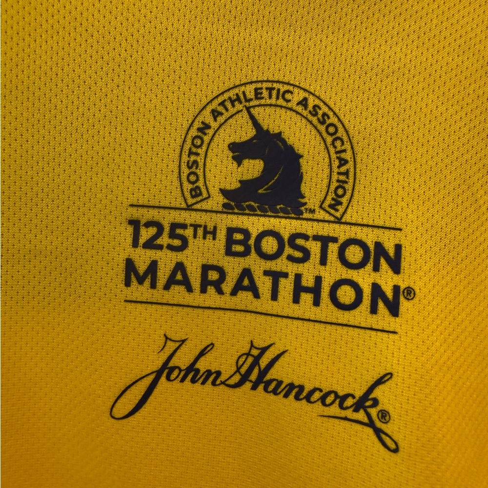 Adidas 125th Boston Marathon 2021 Women’s Large Long Sleeve Shirt Yellow Running - Picture 3 of 6